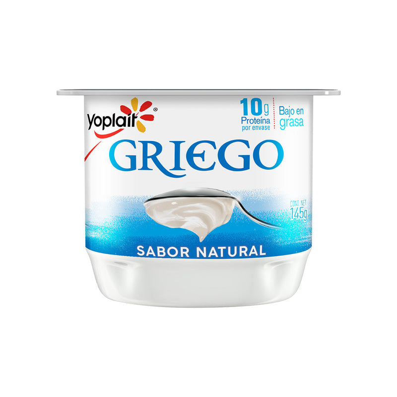 Yogurt Griego Natural Bajo En Grasa Yoplait 145 g