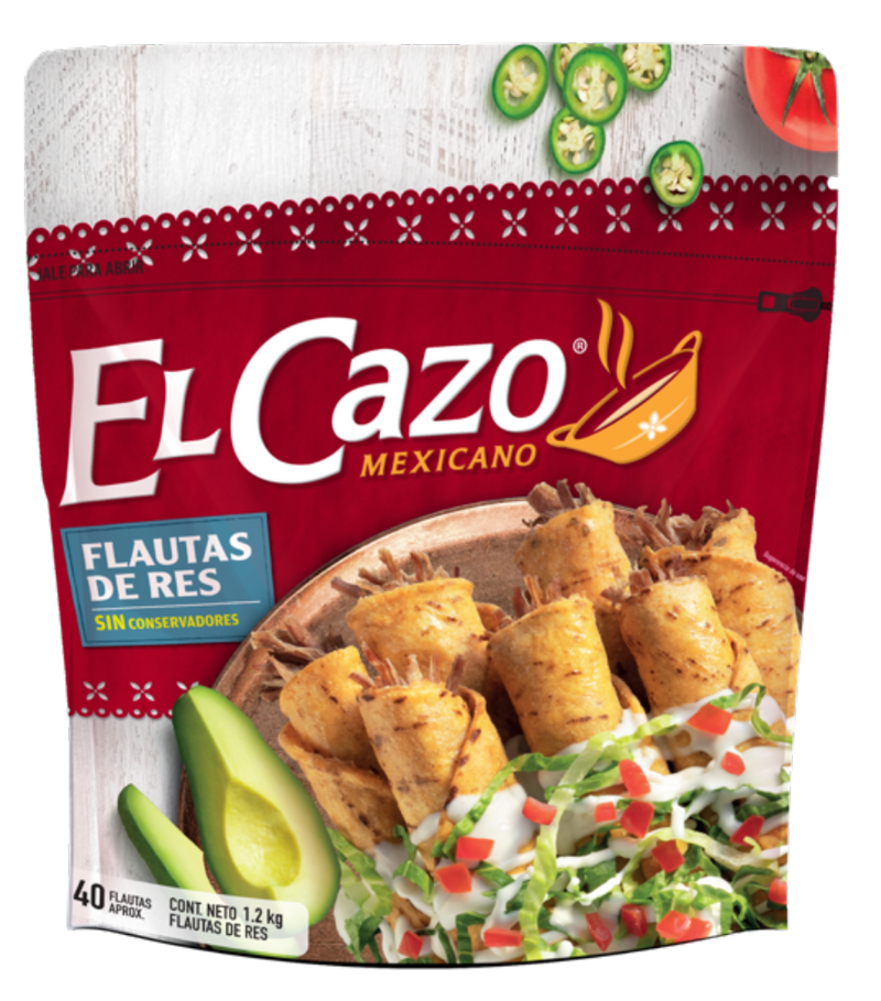 Flautas De Res El Cazo 40 Pzas 1.2 kg