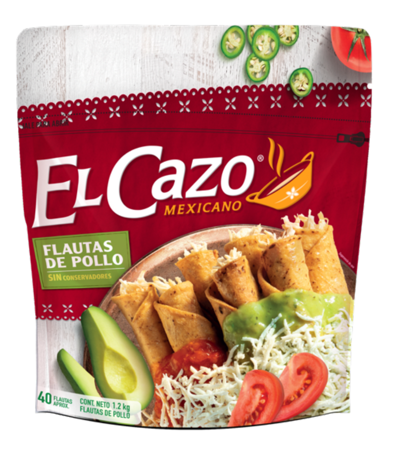 Flautas De Pollo El Cazo 40 Pzas 1.2 kg