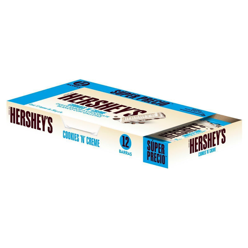 Barra Chocolate Cookies n Cream Hershey's 12 barras de 20 g c/u