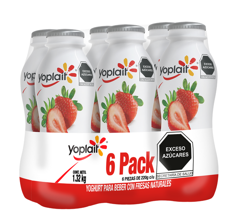 Yoghurt Bebible Yoplait 6Pack Fresa 1.32 kg