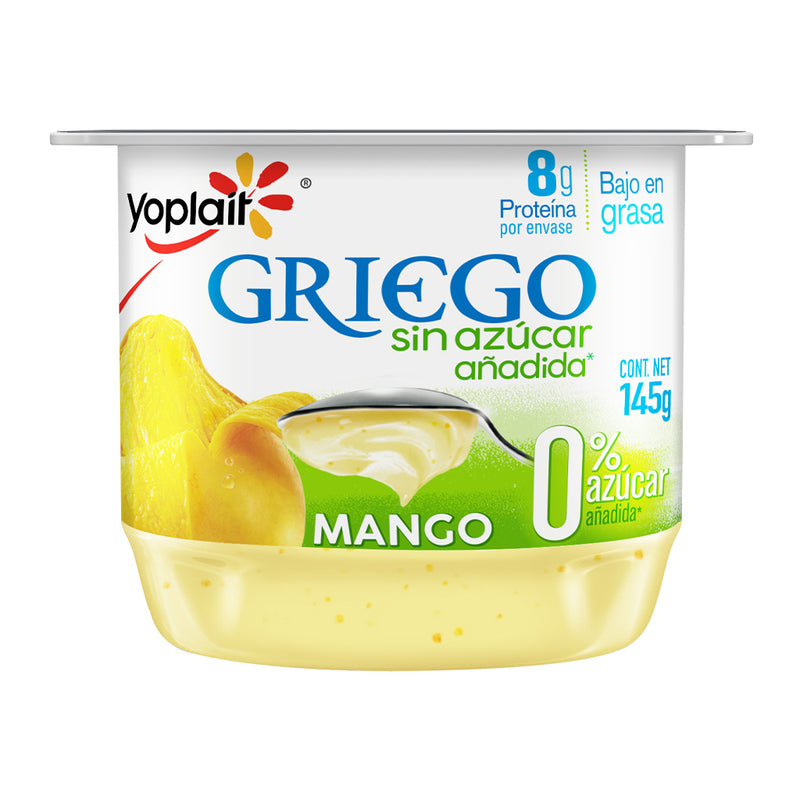 Yoghurt Griego Batido sin azúcar Mango Yoplait 145 g