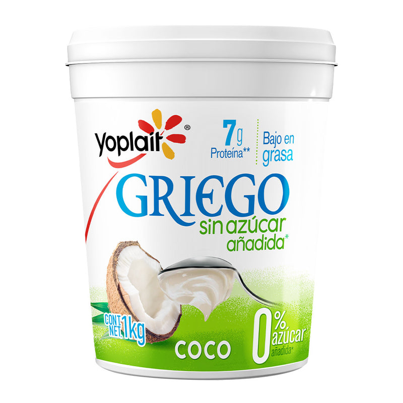 Yoghurt Griego Batido Sin Azúcar Coco 1 Kg