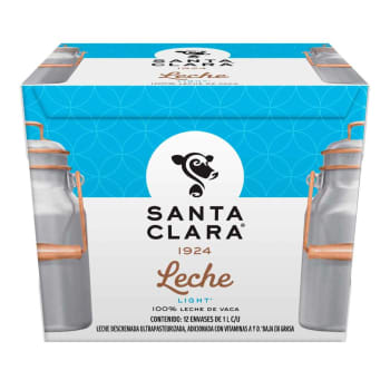 Leche Light Santa Clara 1 litro 6 pack