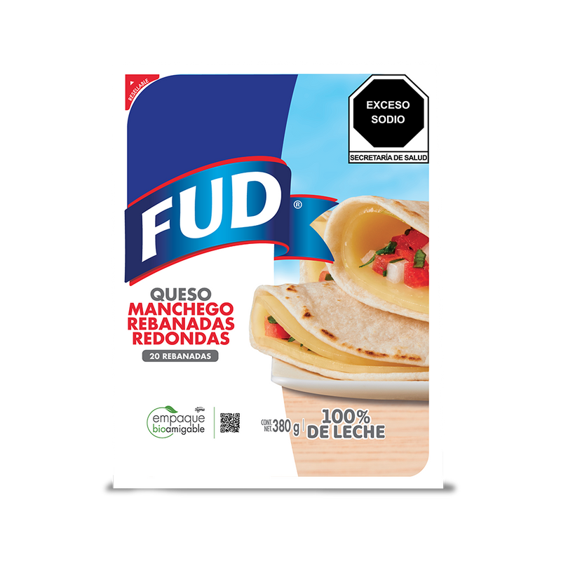 Rebanadas de Queso Manchego FUD 380 g